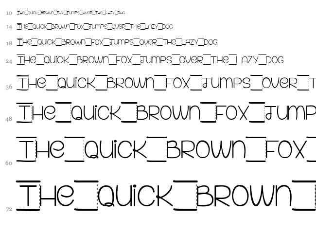 Paper For Your Ass font waterfall